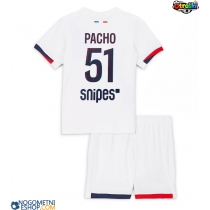 Otroški Nogometni dresi Paris Saint-Germain Willian Pacho #51 Gostujoči 2025-26 Kratek Rokav (+ Kratke hlače)